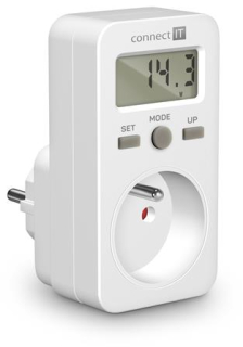 CONNECT IT PowerMeter měřič spotřeby el. energie, display, dětská pojistka