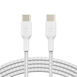 Belkin USB-C na USB-C kabel, 2m, bílý - odolný