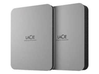 LACIE Mobile Drive HDD USB-C 1TB 2.5inch Moon Silver with USB-C cable